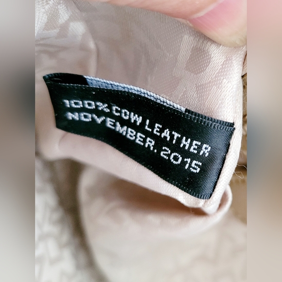 DKNY Bryant Park 100%Cow Saffiano Leather Crossbody Bag Taupe Gray 11"×6"×2" - Picture 8 of 16